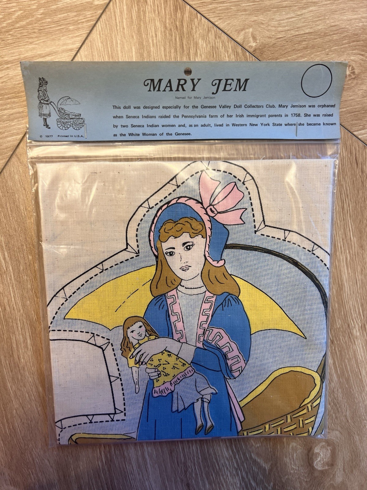 Mary Jem Genesee Valley Doll Collectors Club Pattern Fabric 17” Doll In Packing