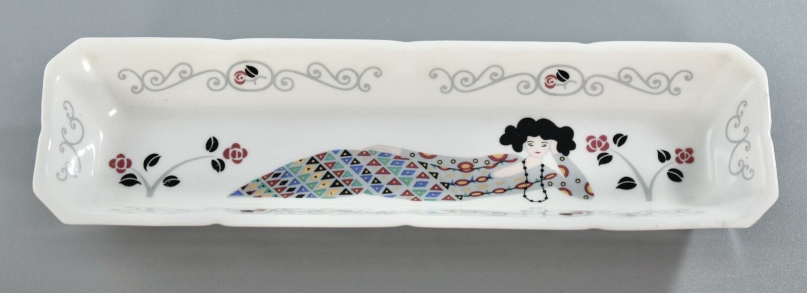 VINTAGE POOLE POTTERY ATHENA ENGLISH FINE BONE CHINA PEN TRAY TRINKET DISH