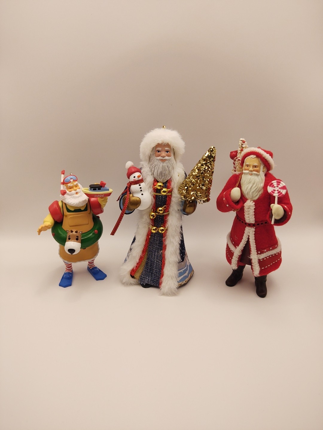Hallmark Keepsake 3 Santa's Toymaker, Father Christmas & Lollipop Ornaments