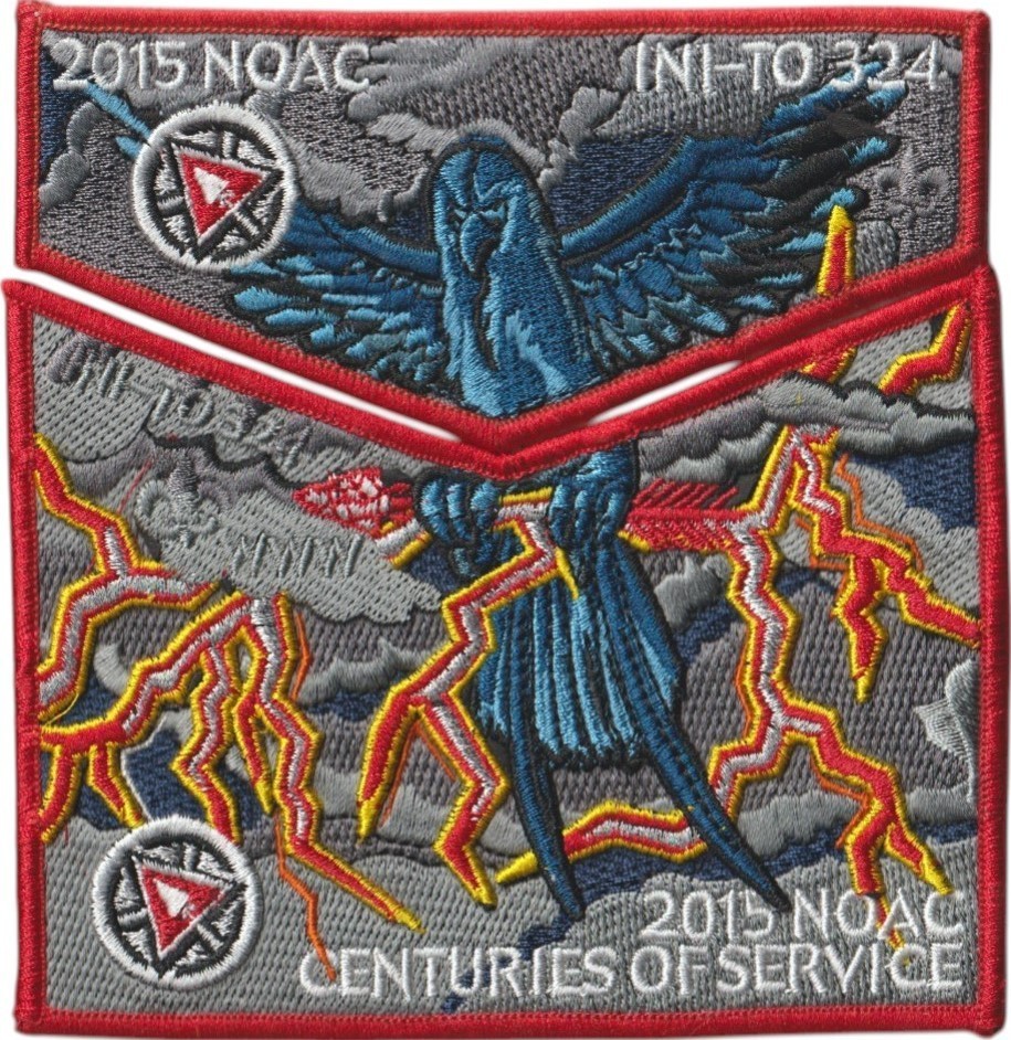 Ini-to Lodge 324 Flint River Council GA 2015 NOAC Flap Set Red Bdr (AR6776)