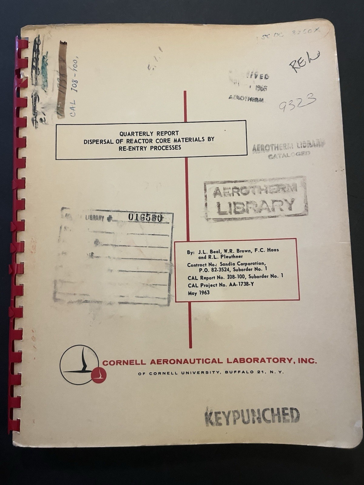 1963 NASA Apollo SNAP Nuclear Power Safety Re-entry Report Sandia Cornell Aero 1963 NASA Apollo SNAP Nuclear Power Safety Re-entry Report Sandia Cornell Aero