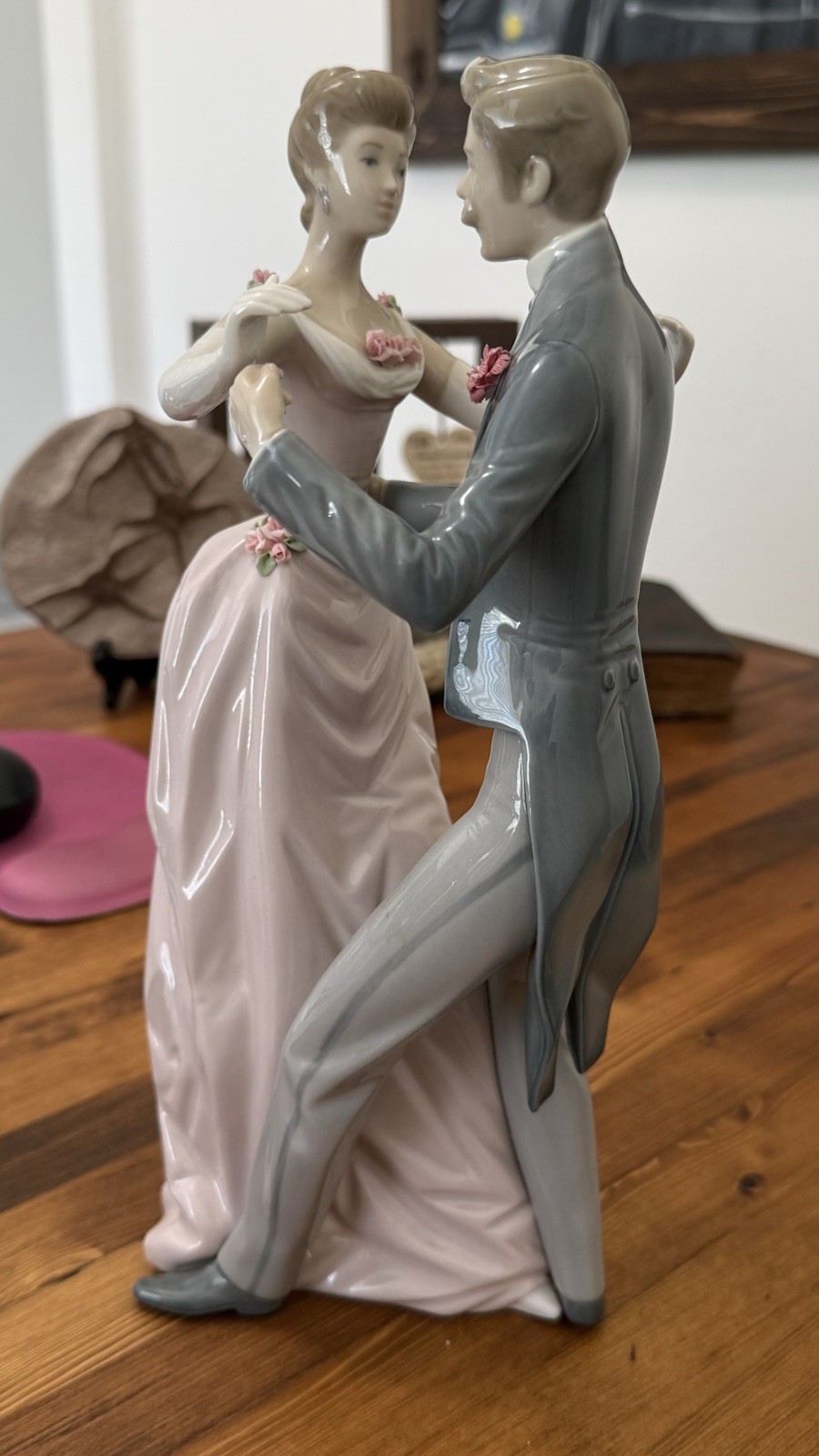 LLADRO #1528 I LOVE YOU TRULY Dancing Bride Groom 14.5” Retired Spain MINT