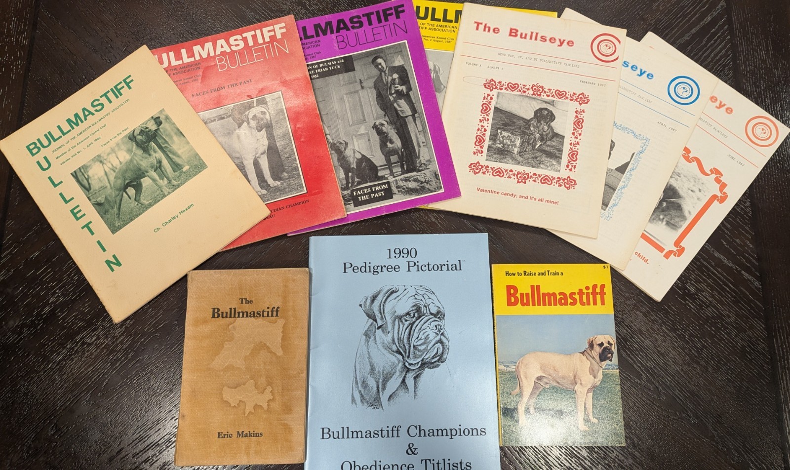 Vintage Bullmastiff Breed Ephemera Lot 1990 Pedigree Pictorial Eric Makins Book