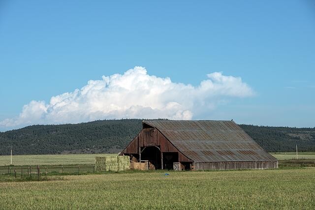 Northeast California Barn Farm Landscape 2013 Rustic Rural Scenic View