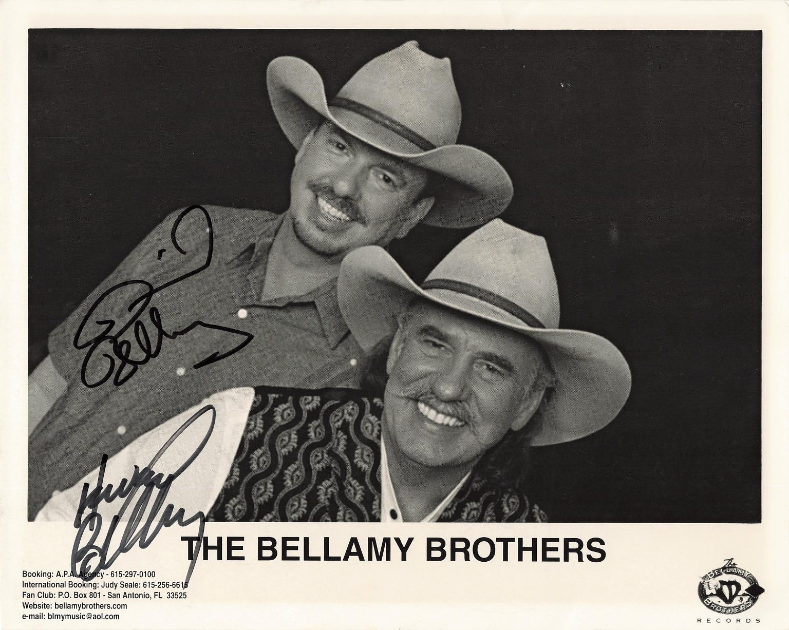 The Bellamy Brothers Dual Signed Autograph 8x10 Photo Country Music Legends