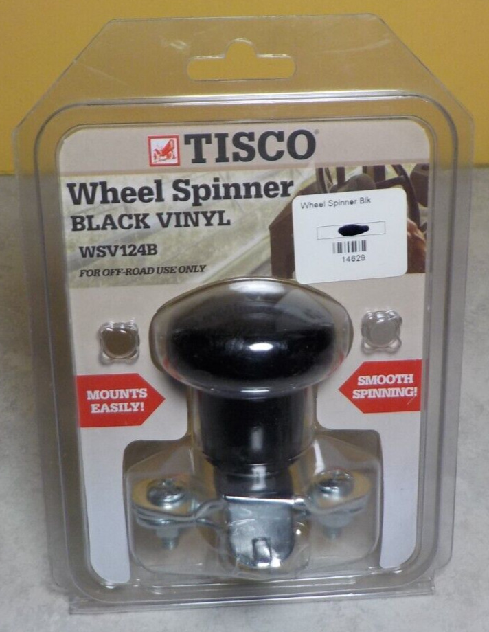 BLACK Vinyl Steering Wheel Spinner Knob fits in Universal Mowers & Tractors NEW