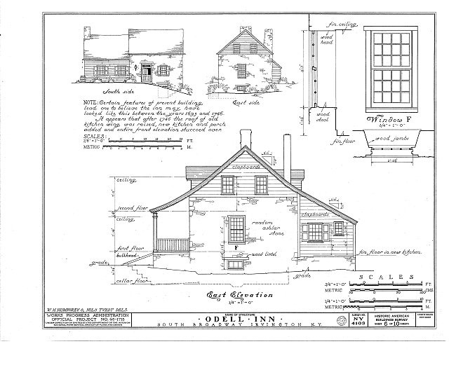 Irvington NY 1930s Odell Inn South Broadway East Elevation HABS Architecture