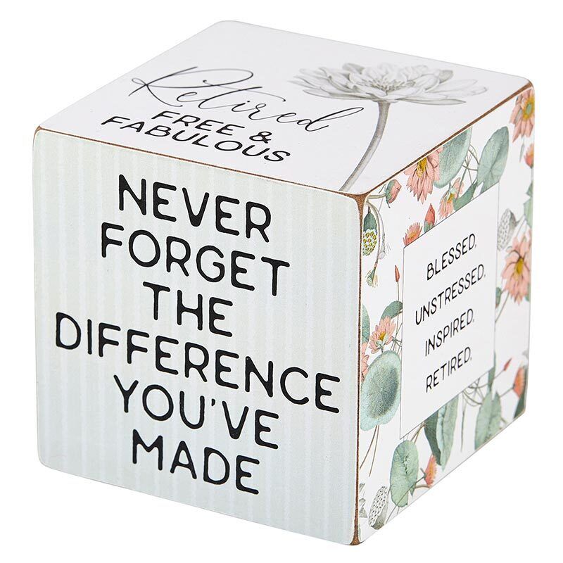 Quote Wooden Cube Home Decor Inspirational Block 3\