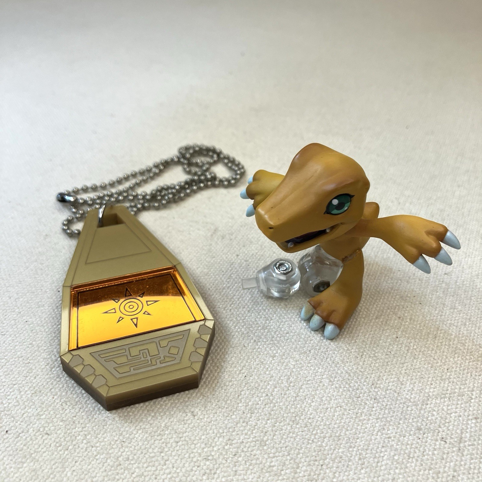 Bandai DATA1 Agumon Mini Figure Digimon Data Collection & Courage Emblem Lot