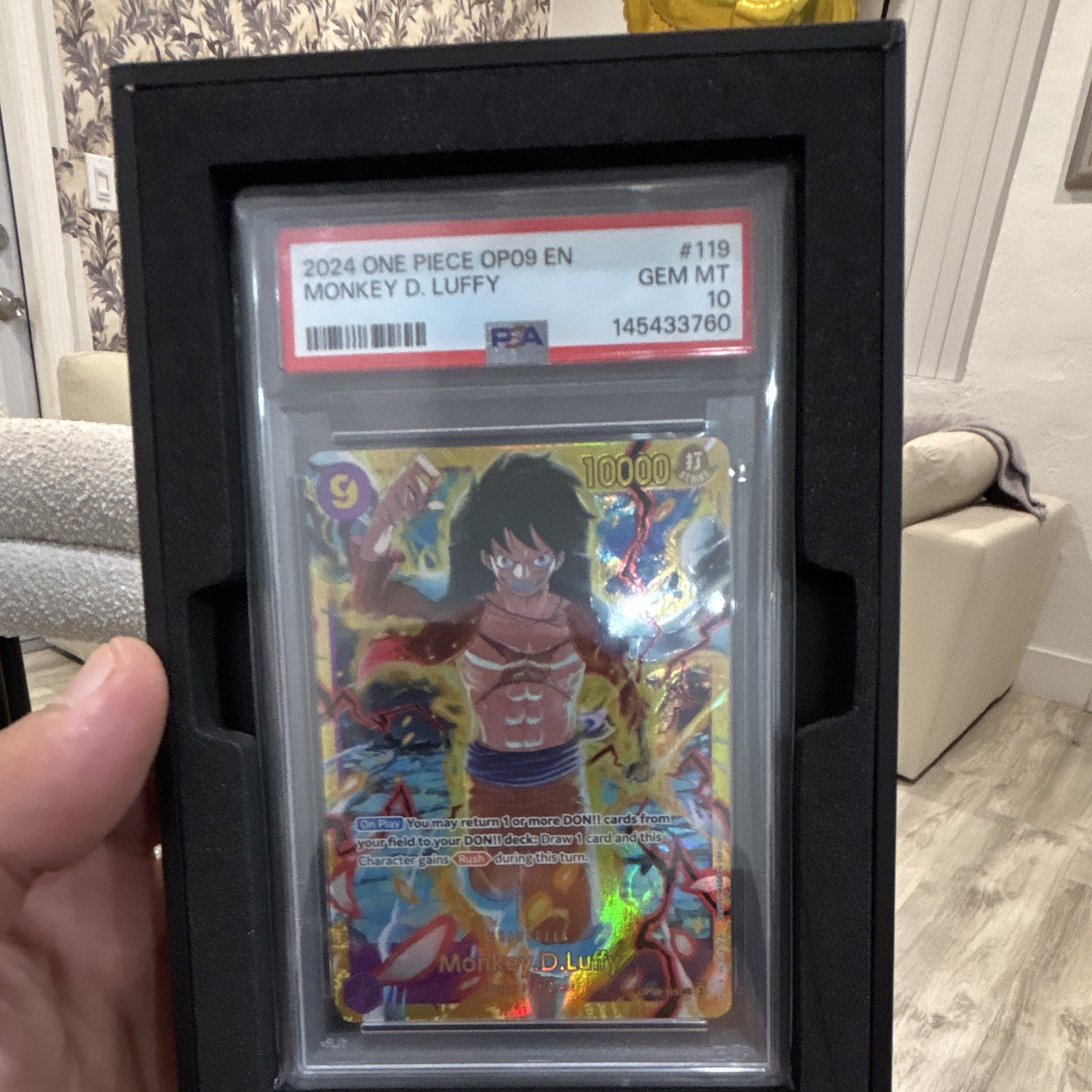 2024 One Piece OP09 EN Monkey D. Luffy #119 English PSA 10 Graded Card