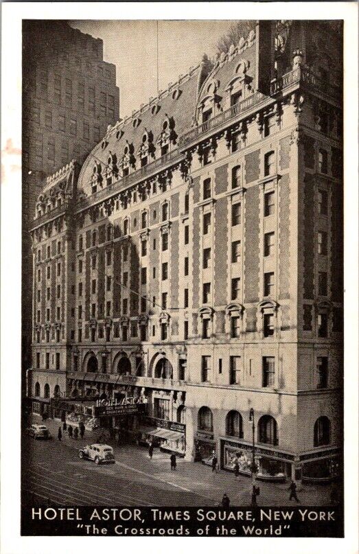 Postcard Hotel Astor Times Square New York City NY New York c.1915-1930    K-403
