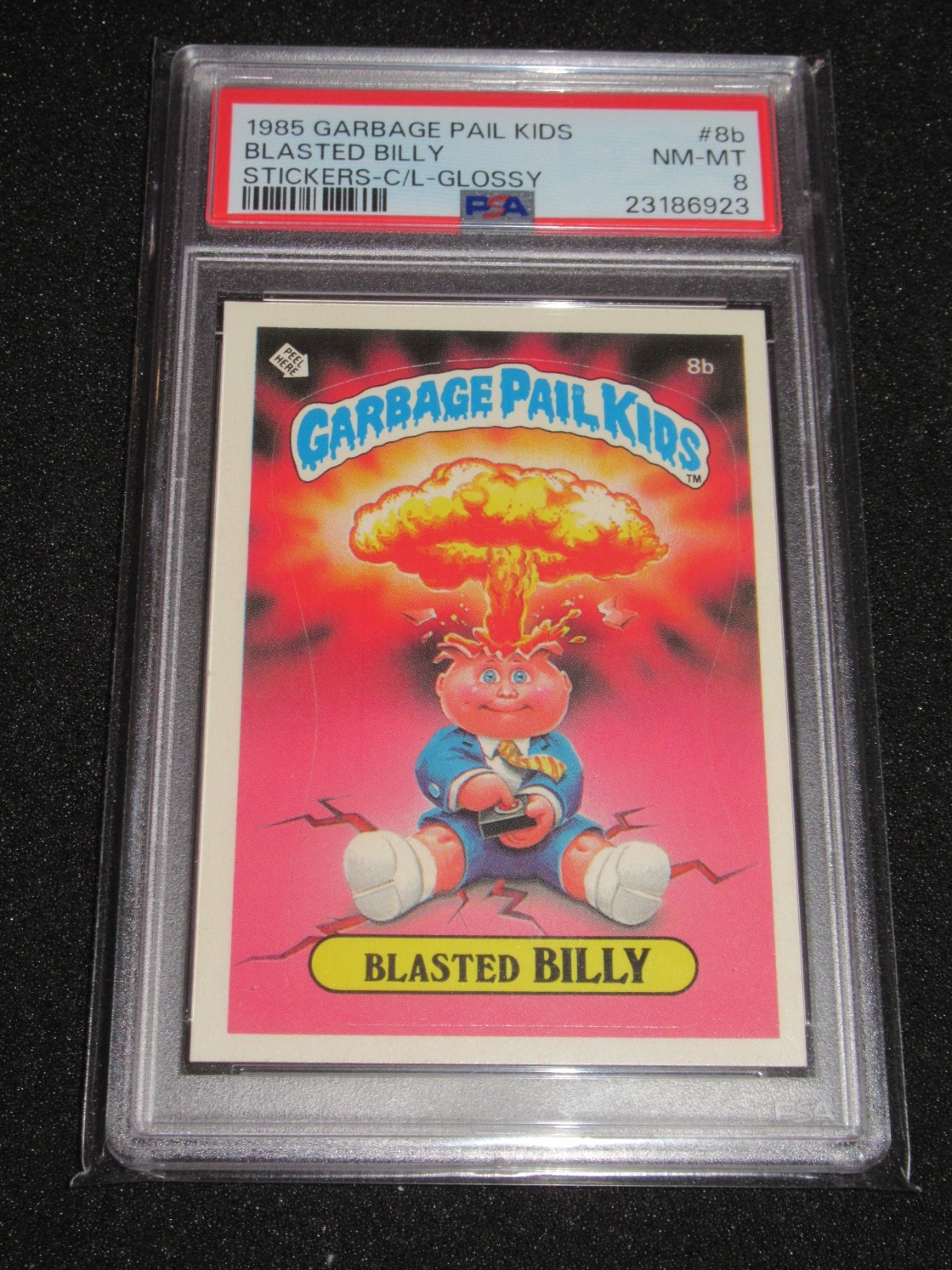 Garbage Pail Kids BLASTED BILLY 8b CHECKLIST GLOSSY PSA 8