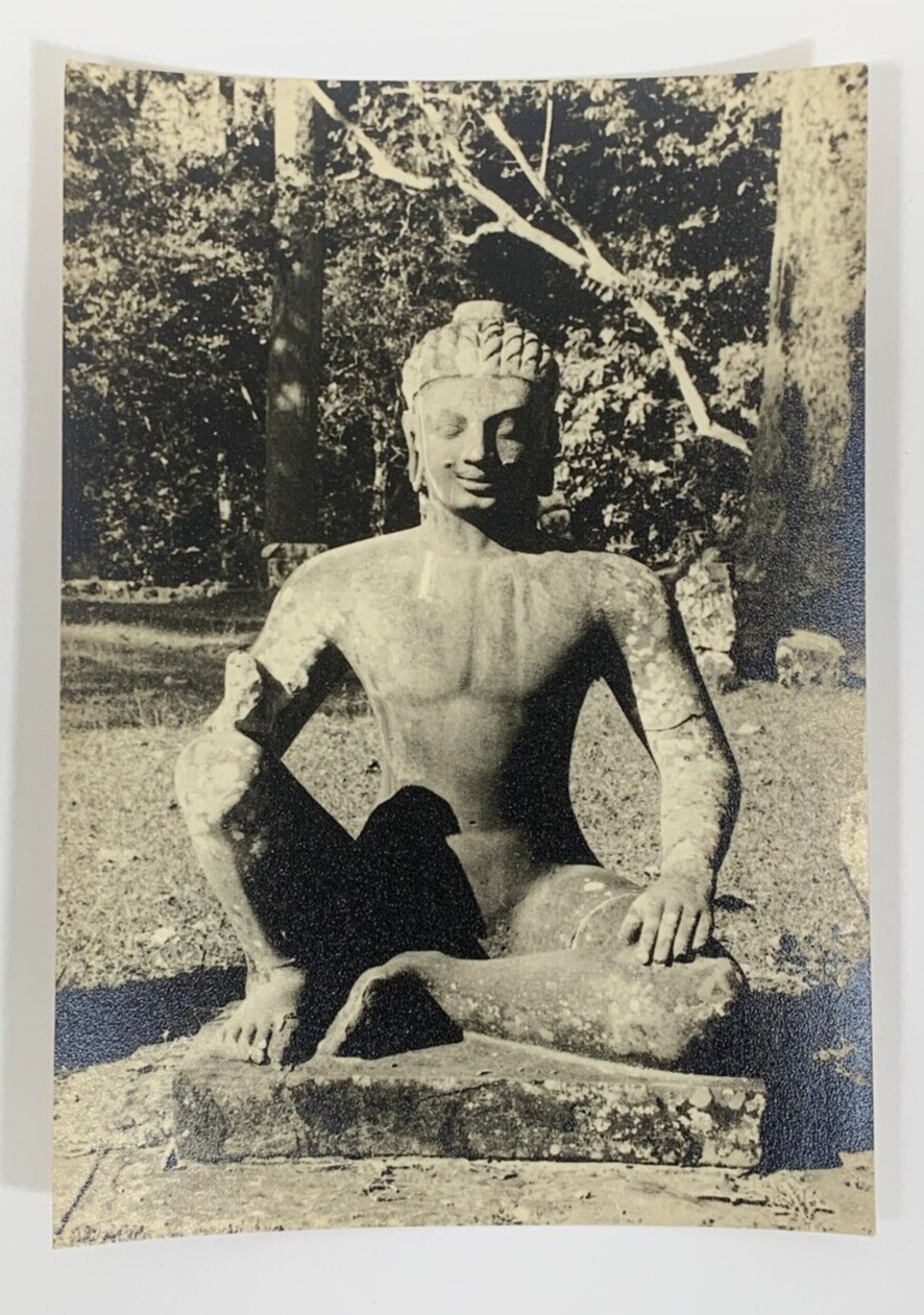 Angkor-Wat Elephant Terrace The Leper King Cambodia Real Photo Postcard RPPC