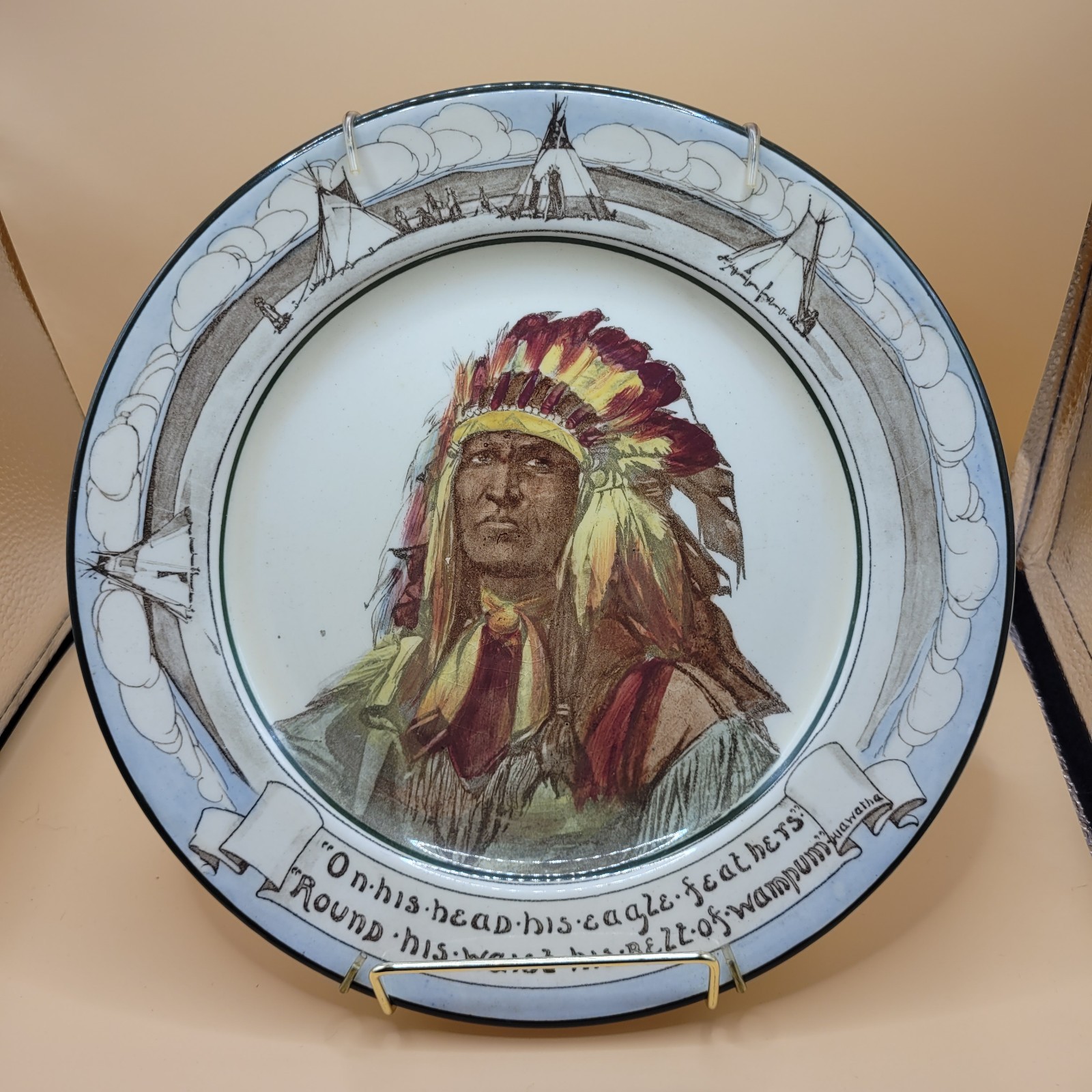 VTG Royal Doulton England Hiawatha Native American Chief 10.5 VTG Royal Doulton England Hiawatha Native American Chief 10.5