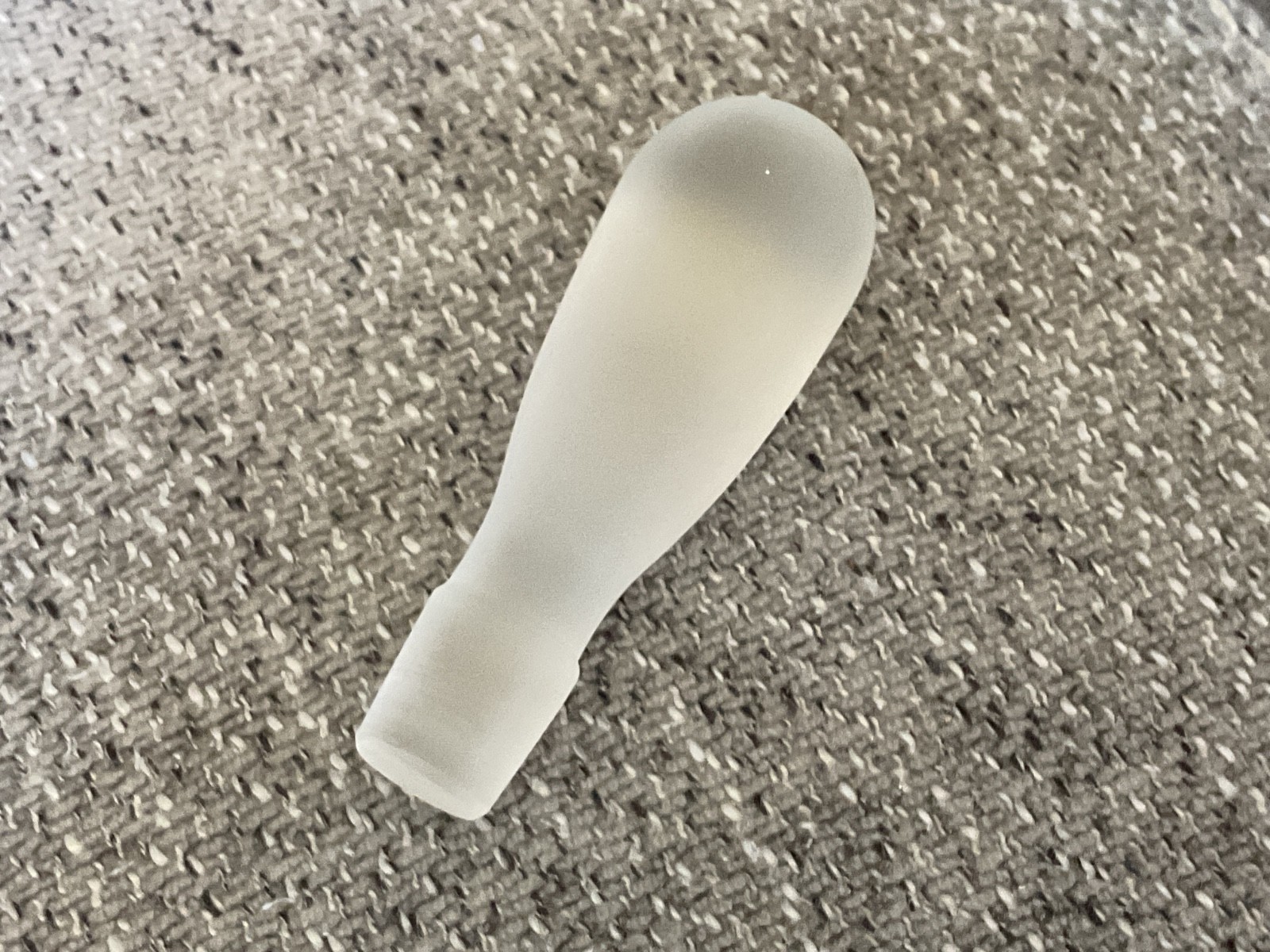 VINTAGE ANTIQUE FROSTED GLASS PERFUME BOTTLE STOPPER 2-1/2” LONG