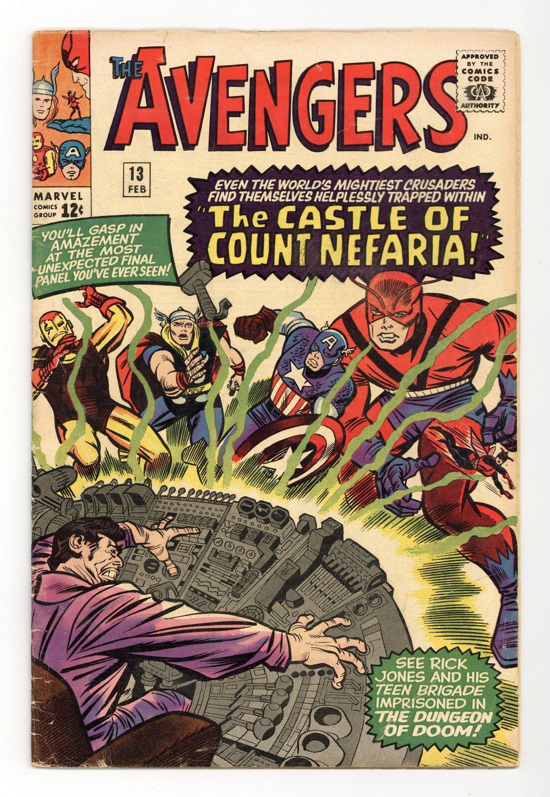 Avengers #13 VG- 3.5 1965