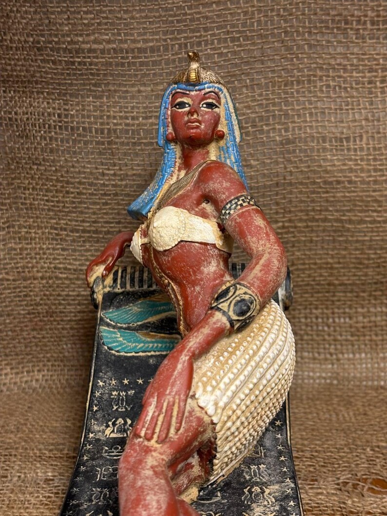 Authentic Ancient Egyptian Artifact Rare Pharaonic Statue of Queen Cleopatra BC