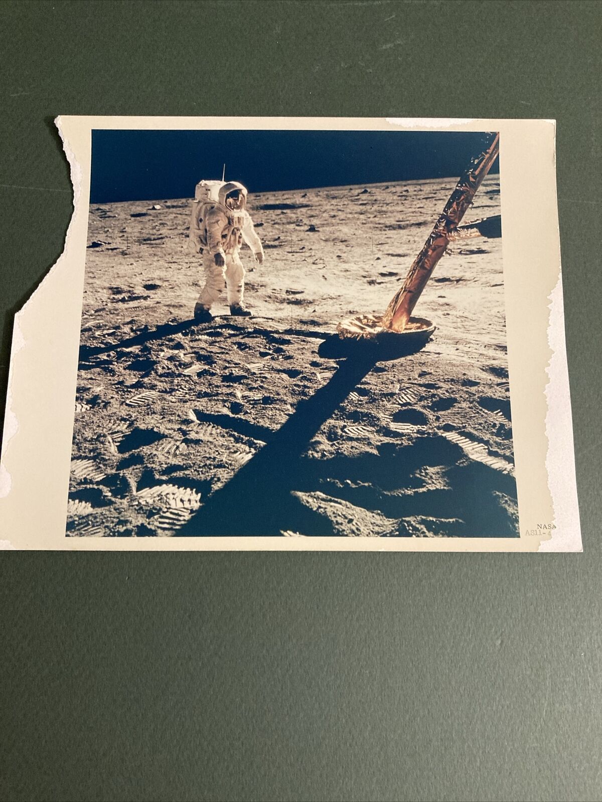 NASA Apollo 11 Type 1 Photograph With Damage SOLD AS IS.