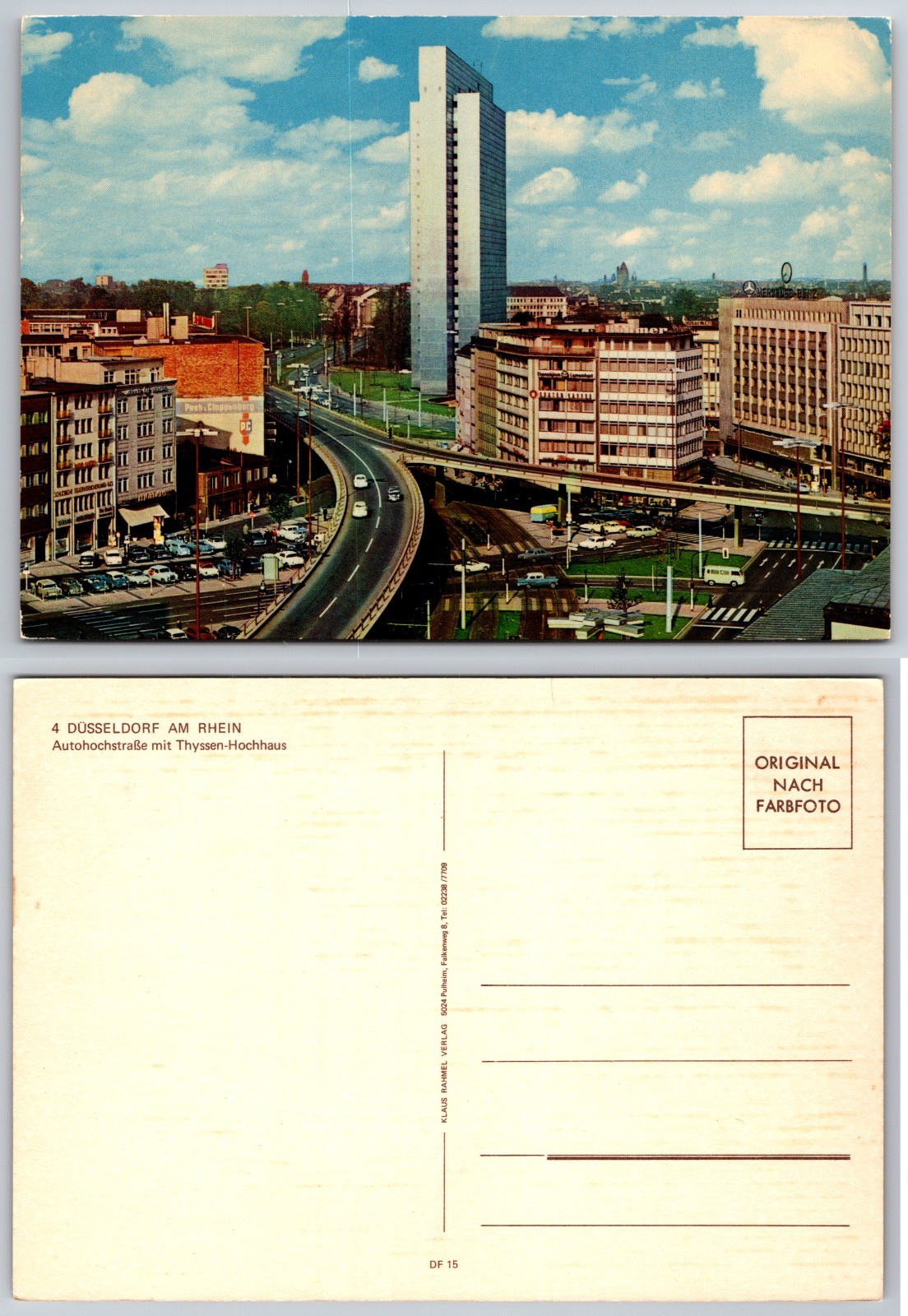 Continental Dusseldorf Germany Thyssen Hochhaus Postcard