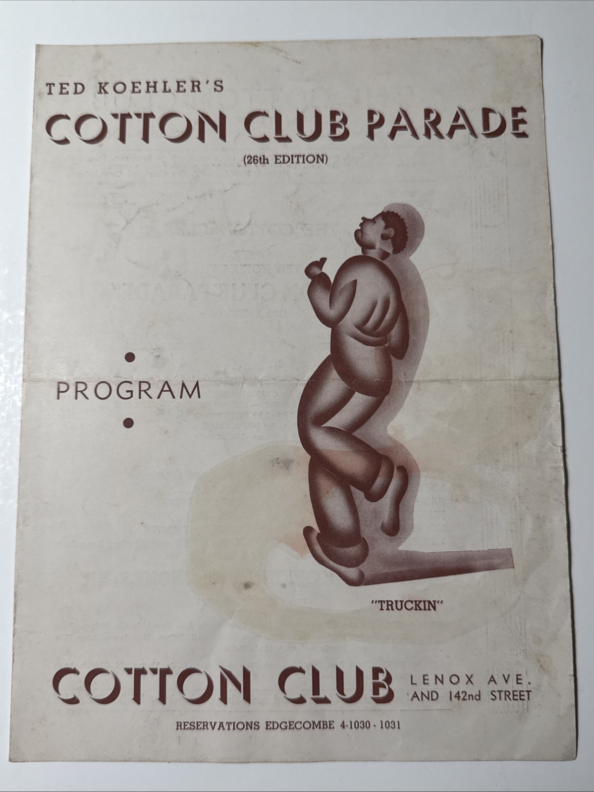 Rare 1935 THE COTTON CLUB Parade Program Herman Stark HARLEM Nightclub NY