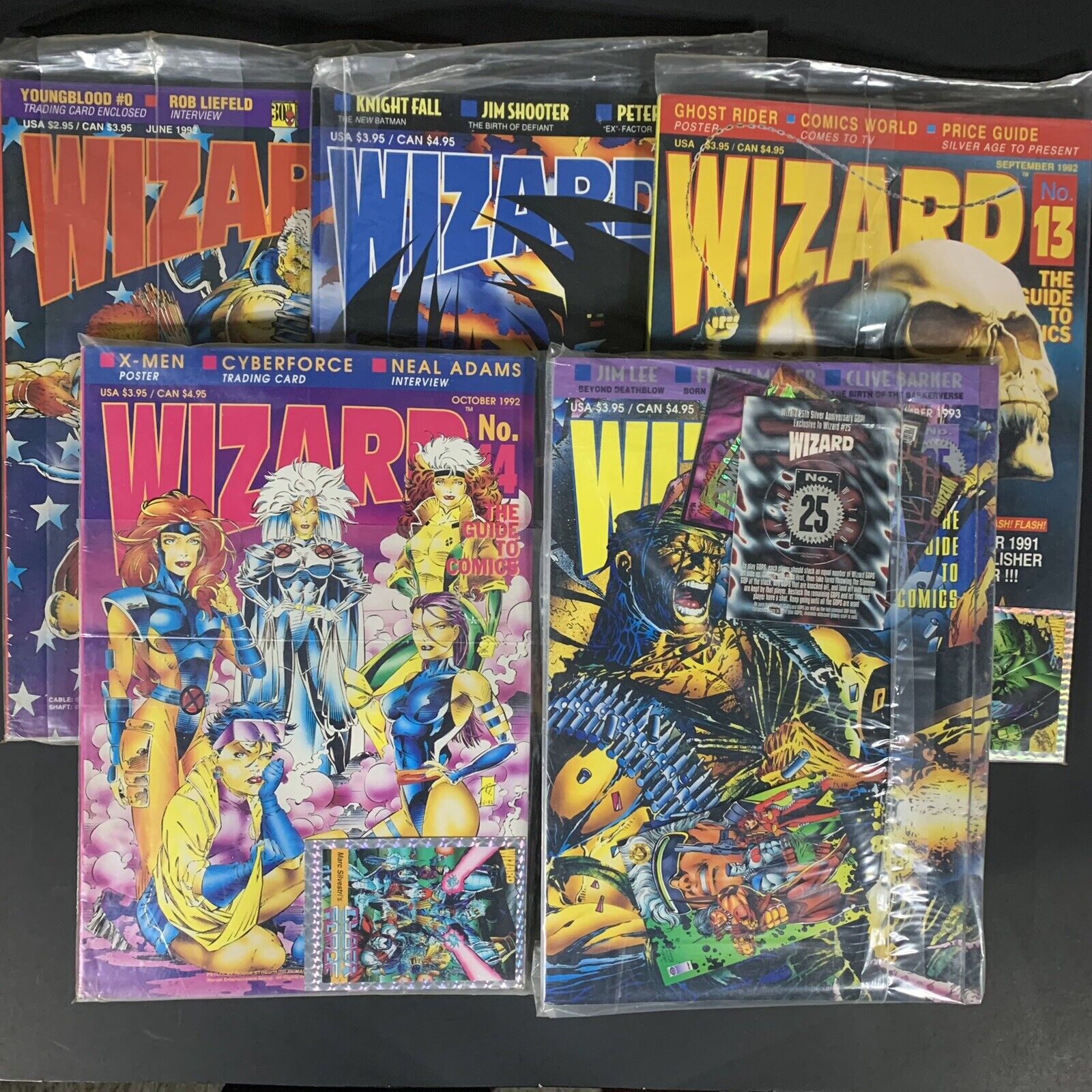 WIZARD The Guide To Comics Lot #10, 13, 14, 24, 25 - SEALED