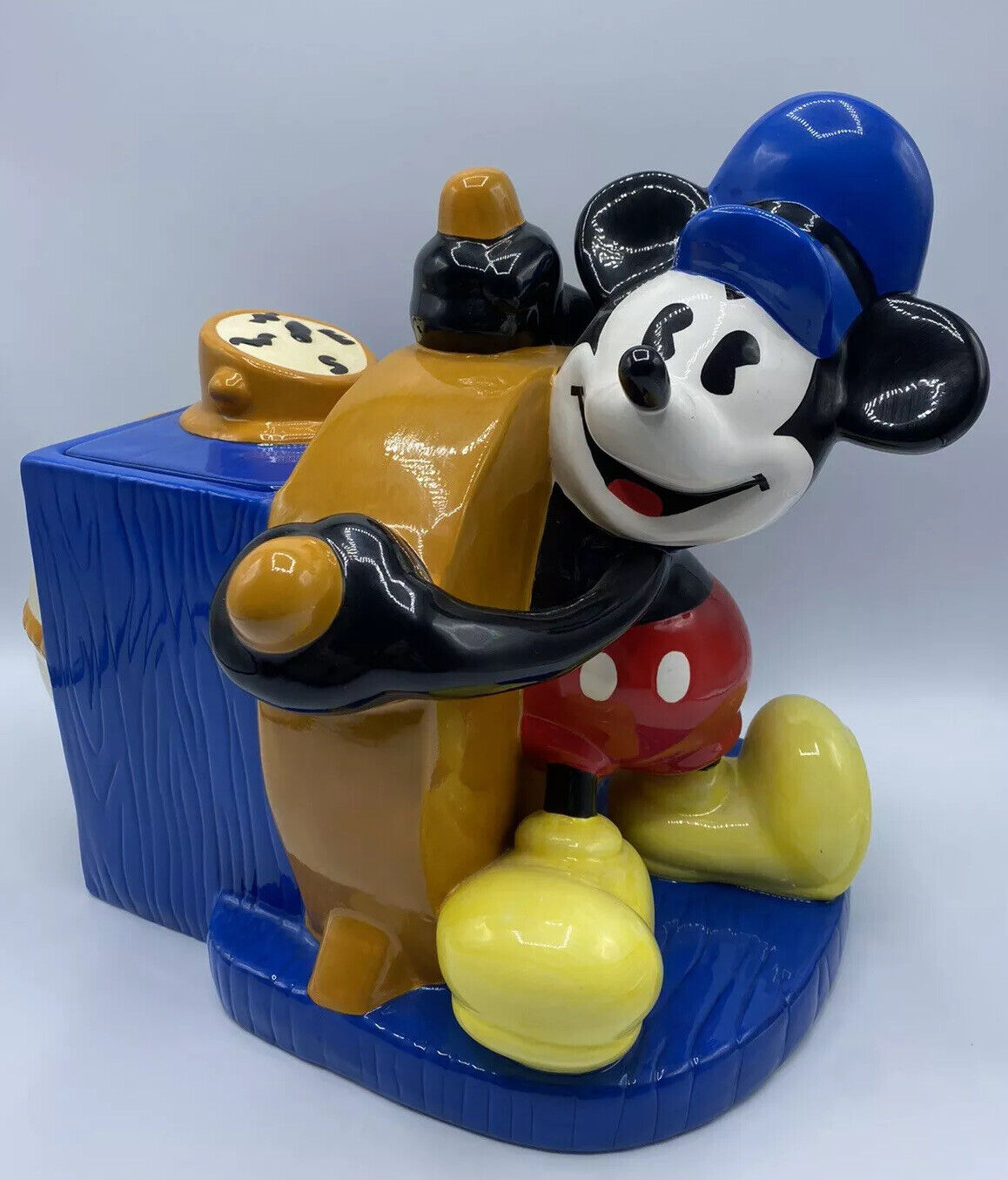 Disney Steamboat Willie Mickey Mouse Treasure Craft Cookie Jar 6/2000 Authentic