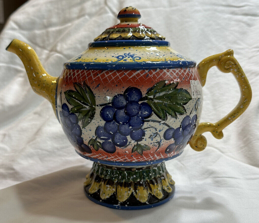 Julie Ueland Pottery Teapot Enesco “Feels Like Home”
