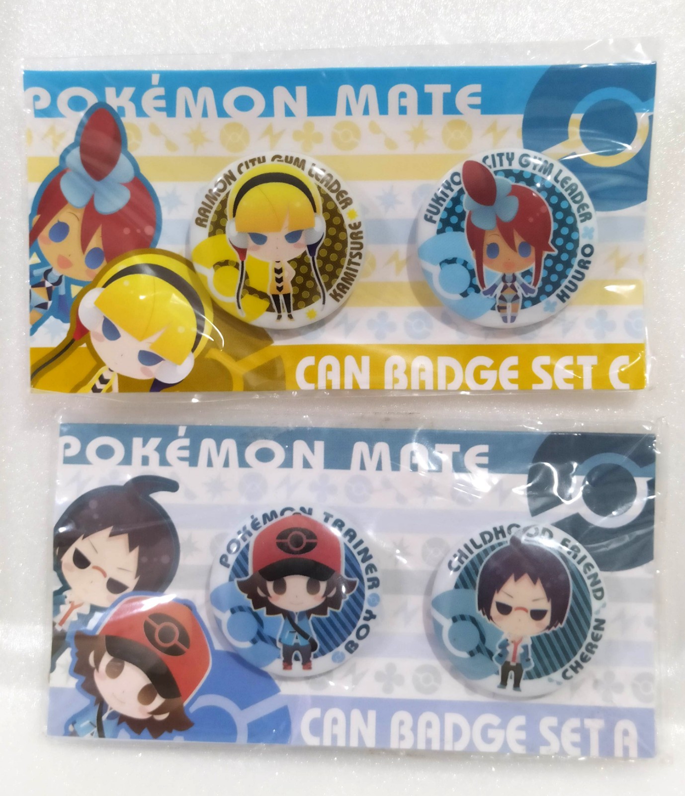 Set Of 2 set Pokemon Mate Subway Can Badge Japan Movic