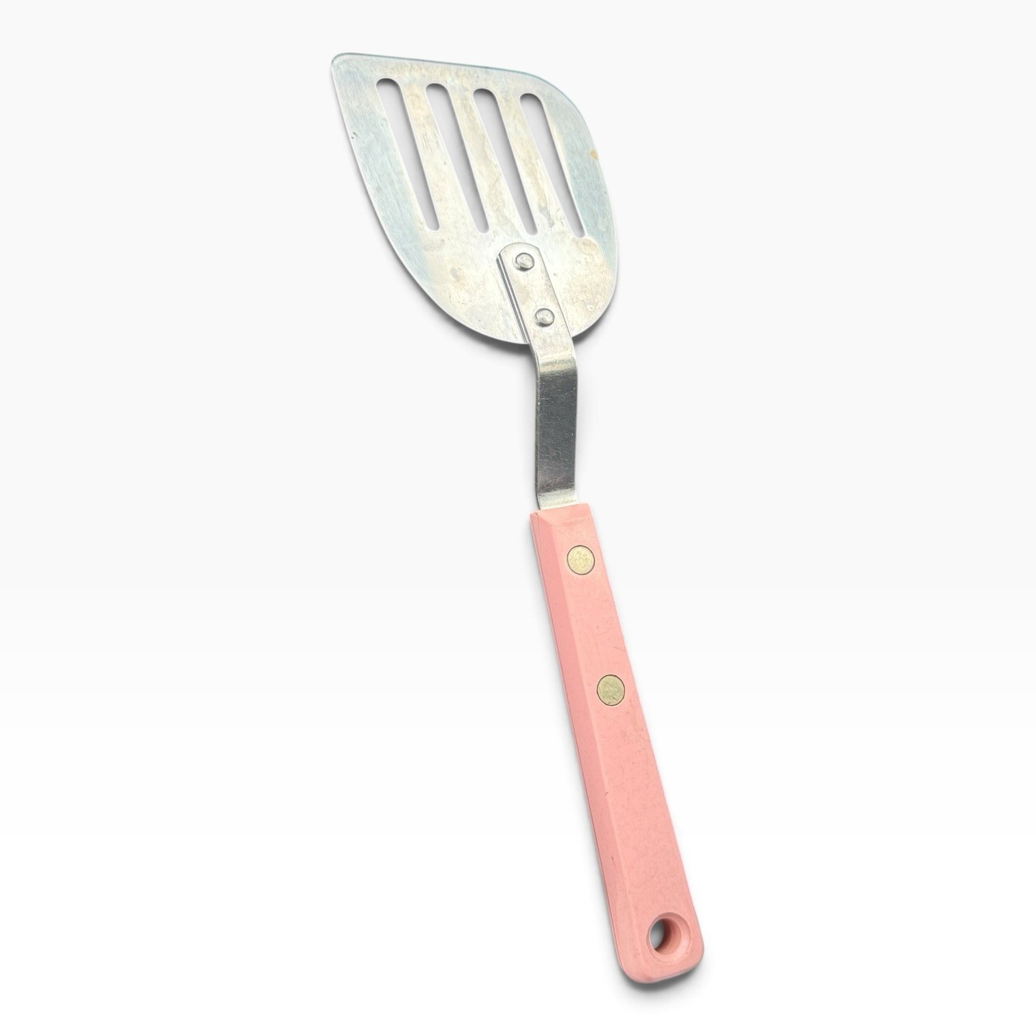 Vintage EKCO Forge Pink Handle Slotted Spatula Turner USA MCM Rare Vintage EKCO Forge Pink Handle Slotted Spatula Turner USA MCM Rare