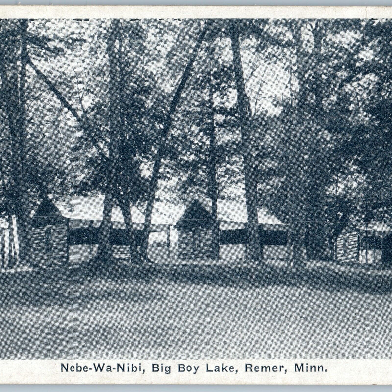 c1920s Remer, MN Big Boy Lake Nebe-Wa-Nibi Cabin Lodge House Auburn PC A190