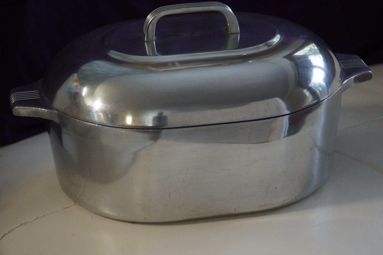Vintage Wagner Ware Sidney-O Magnalite 4265P 8 qt. Oval Roaster Dutch Oven w/Lid
