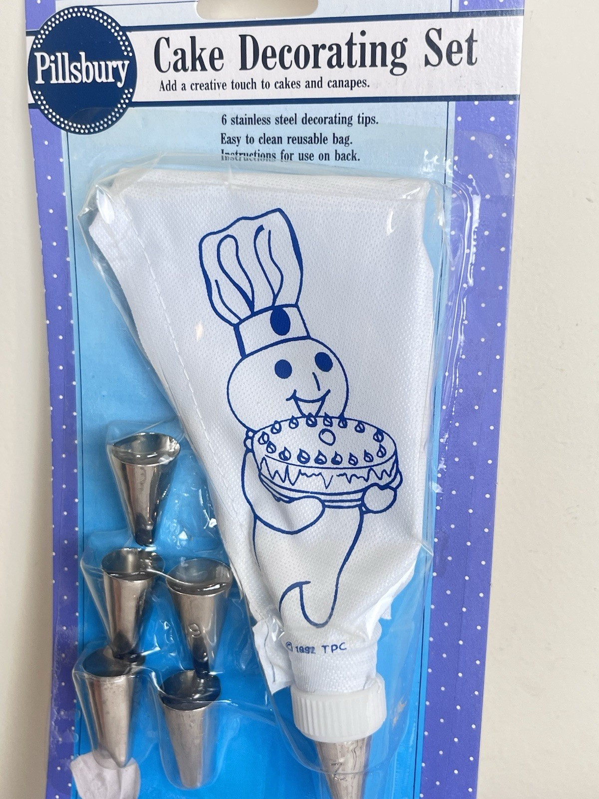 Vintage 1992 Pillsbury Dough Boy Cake Decorating Set In Original Packaging Retro