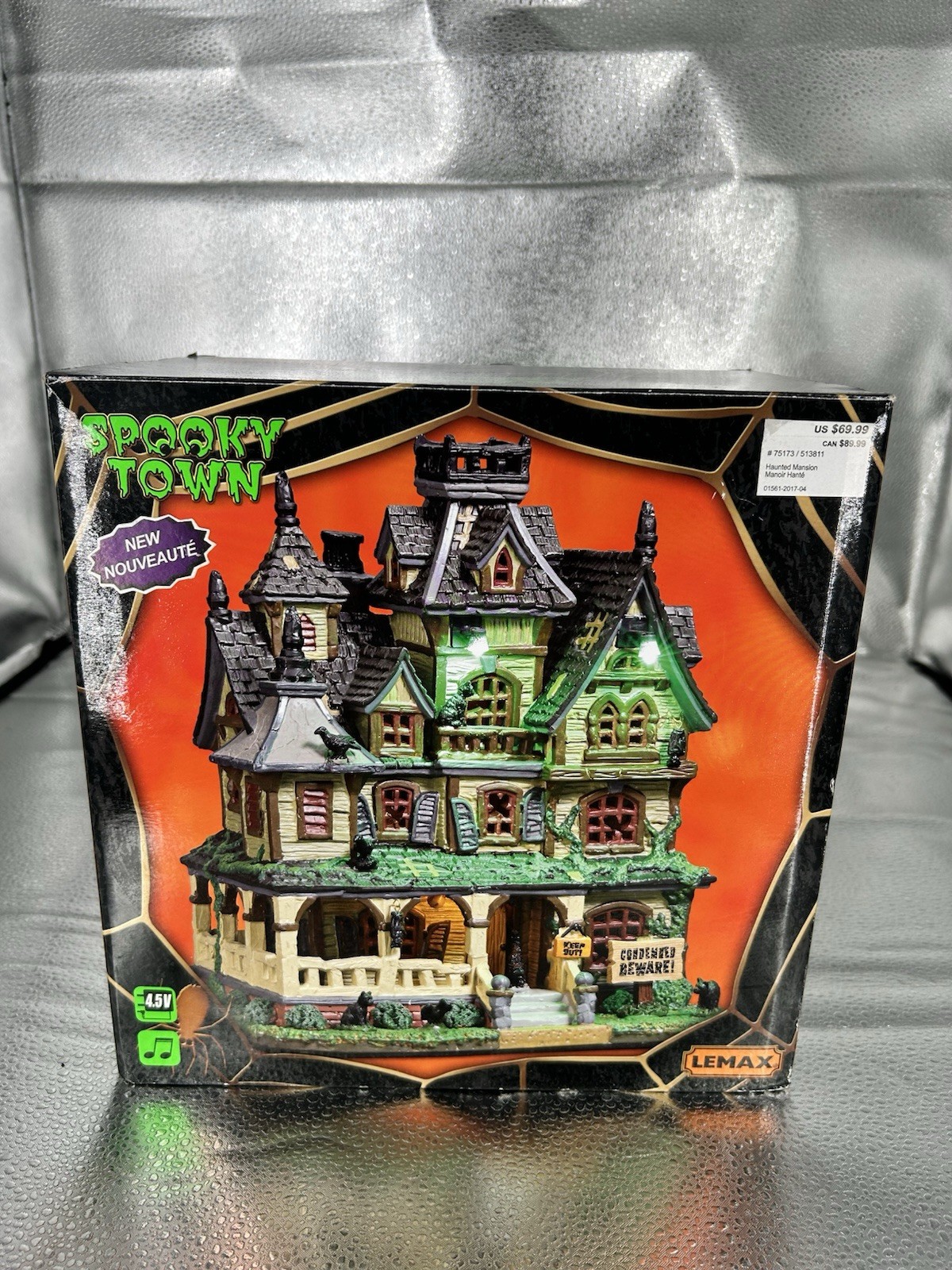 Lemax Spooky Town HAUNTED MANSION Animated Sights Sounds 75173 Retired Boxed