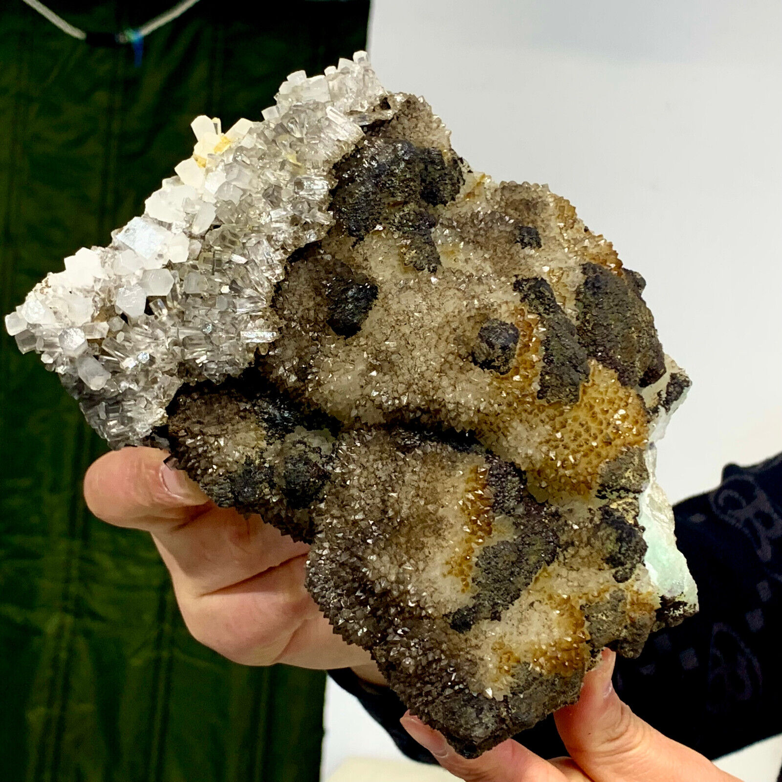 4.96LB Natural Aurora Calcite Quartz Crystal Cluster Mineral Specimen/FuJian