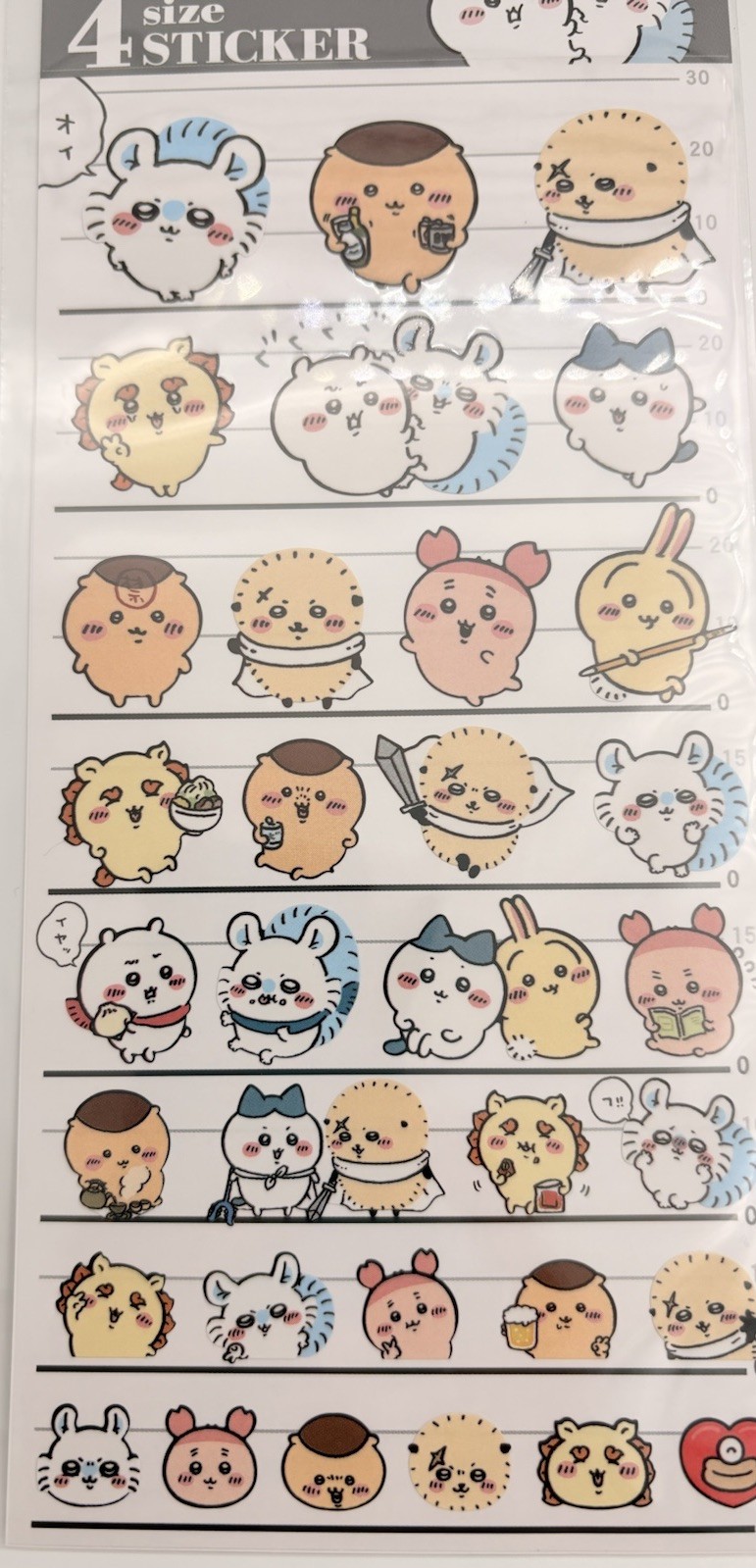 Chiikawa 4 Size Seal Stickers By Kamio Japan