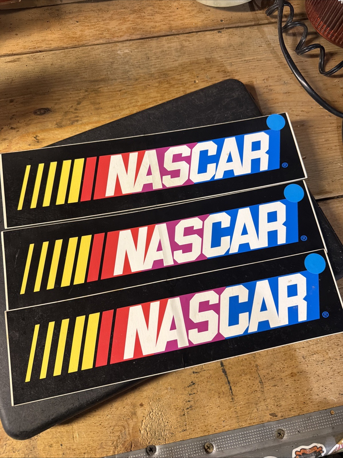 Vintage NASCAR Logo Sticker Decal Lot of 3 NOS Racing Memorabilia 1990s