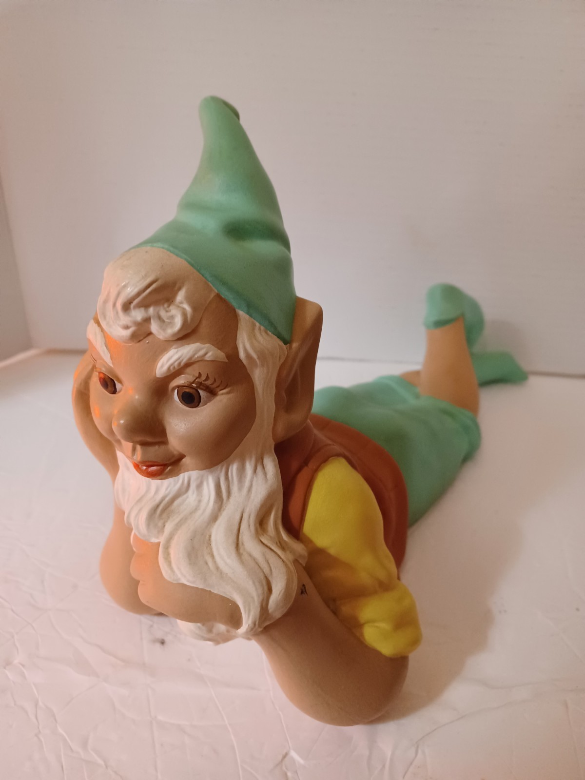 Vintage Gnome Hand Painted Ceramic Garden 1966 Fairy Elf Forest Dwarf Fabulous Vintage Gnome Hand Painted Ceramic Garden 1966 Fairy Elf Forest Dwarf Fabulous