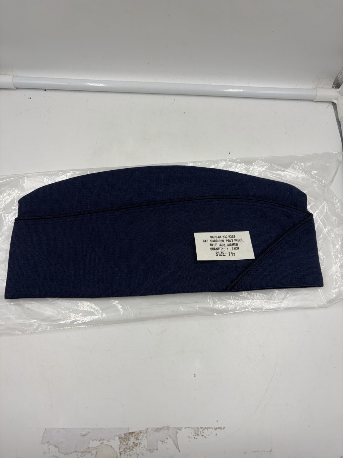 NWT USAF Air Force Blue Garrison Cap Airmen Poly/Wool Size 7 1/2
