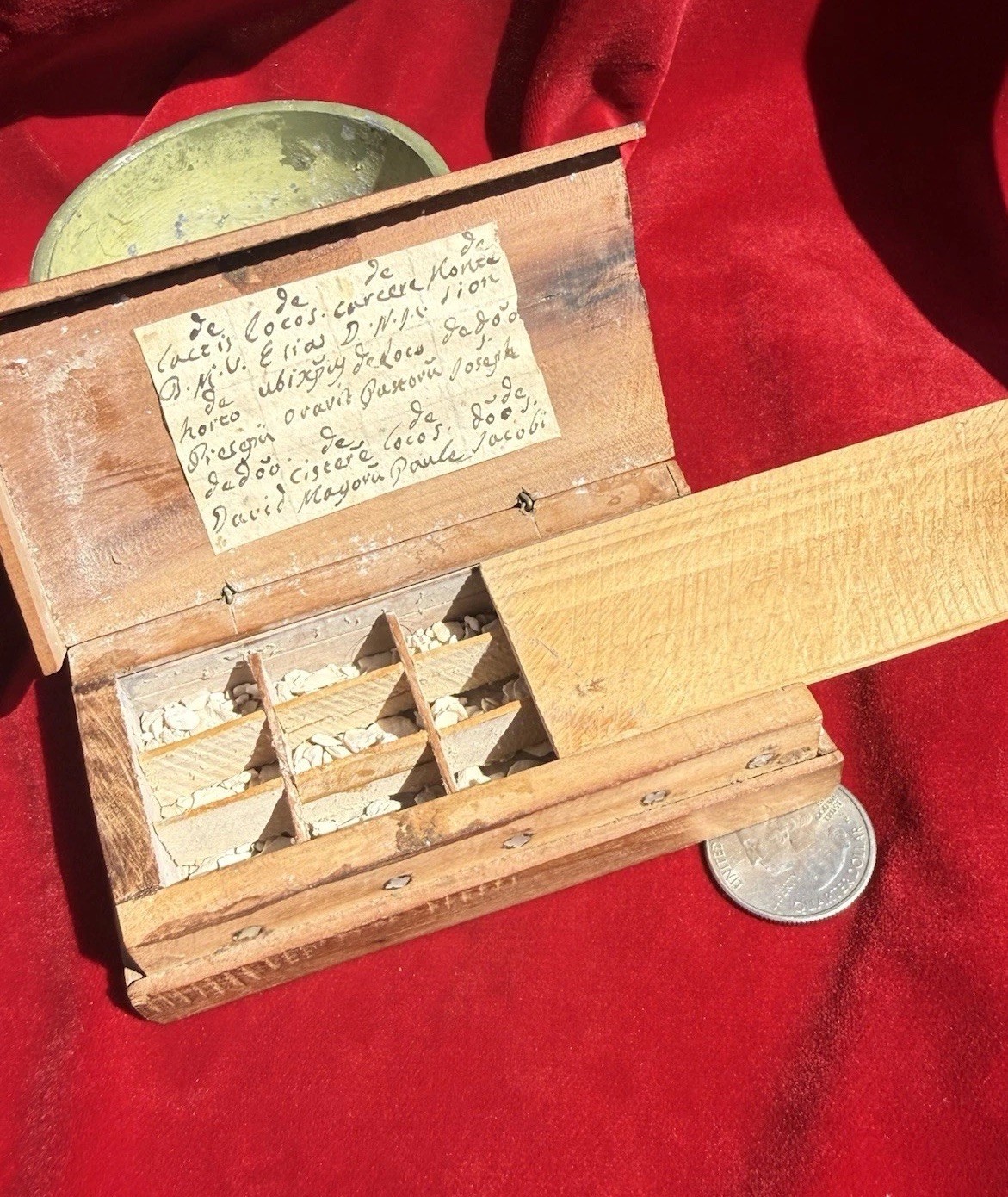 Catholic NUNs RELIQUARY BOX KIT - 12 Holy Land Relic VIRGIN MARY Jesus St Joseph