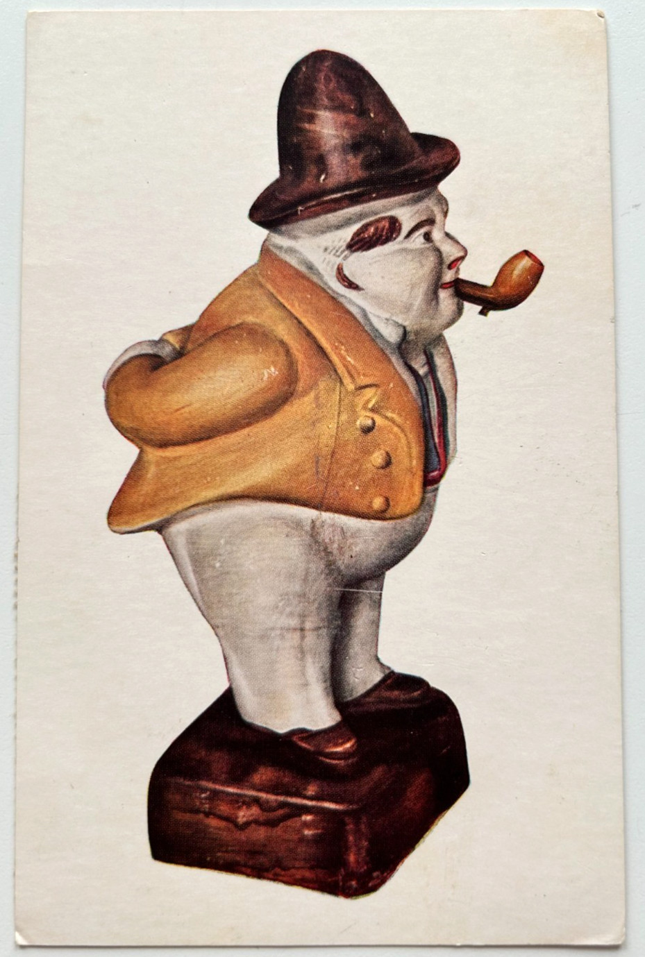 Vintage 1968 National Gallery of Art Folk Art Figure Postcard 5 Stamps RPPC?