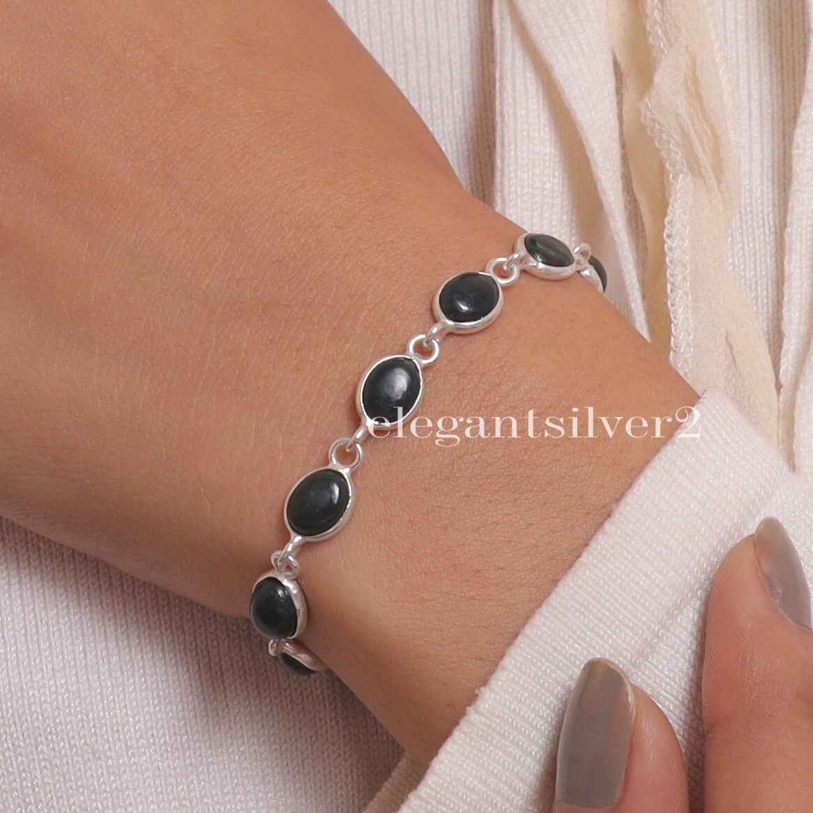 Bloodstone Bracelet 925 Solid Sterling Silver March Birthstone Handmade Bracelet