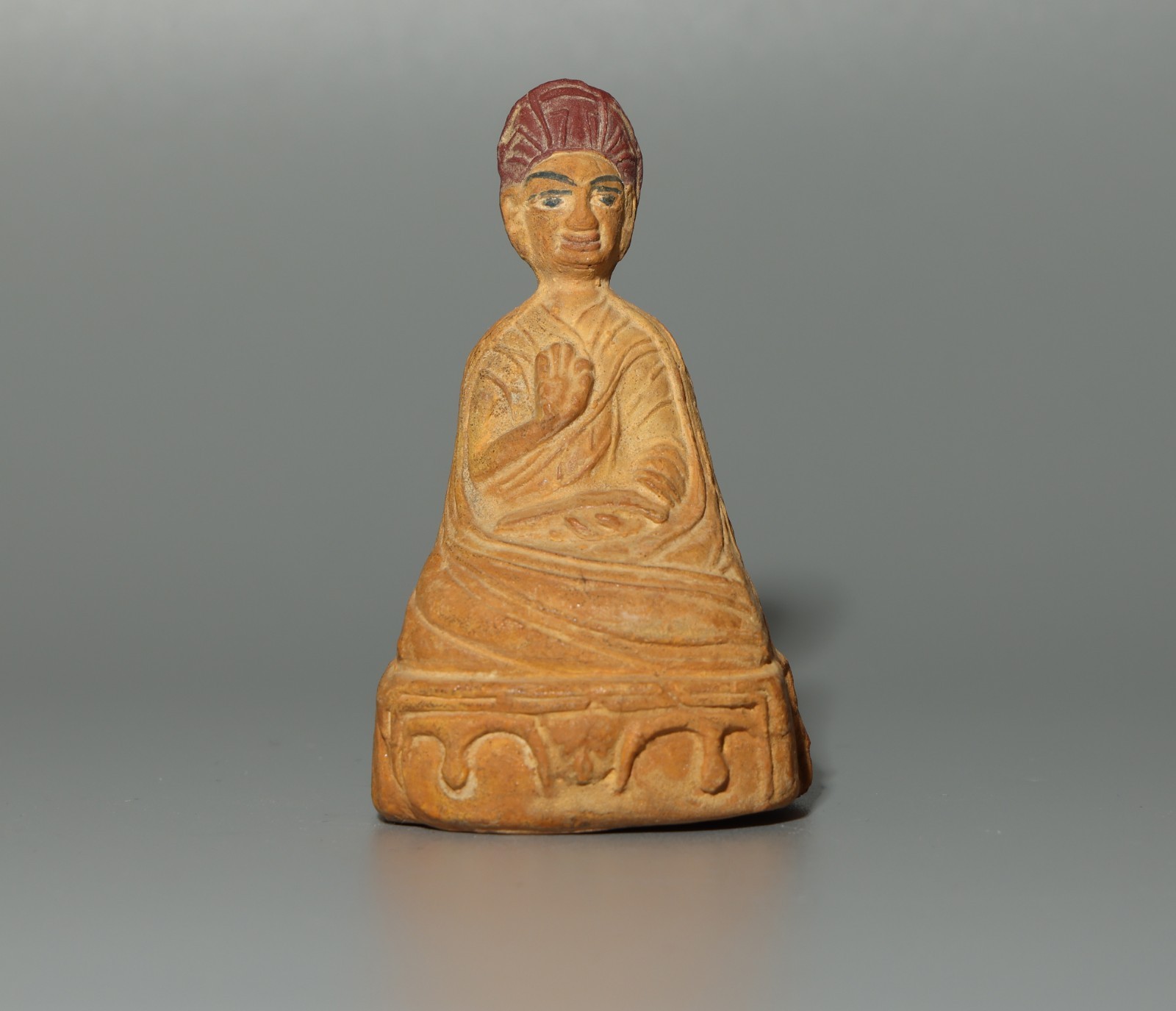 Real Tibet 1500s Old Antique Clay Tsa Tsa Buddha Statue The Fourth Panchen Lama
