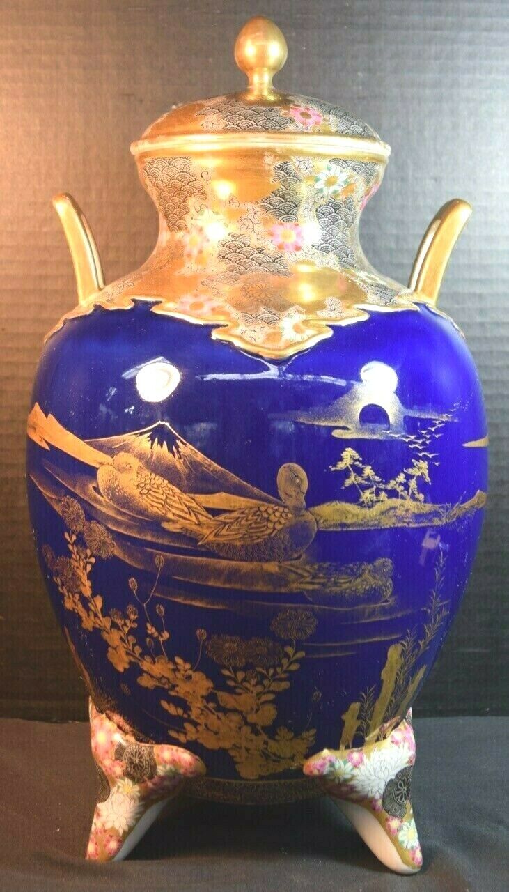Antique Japanese Porcelain Covered Vase