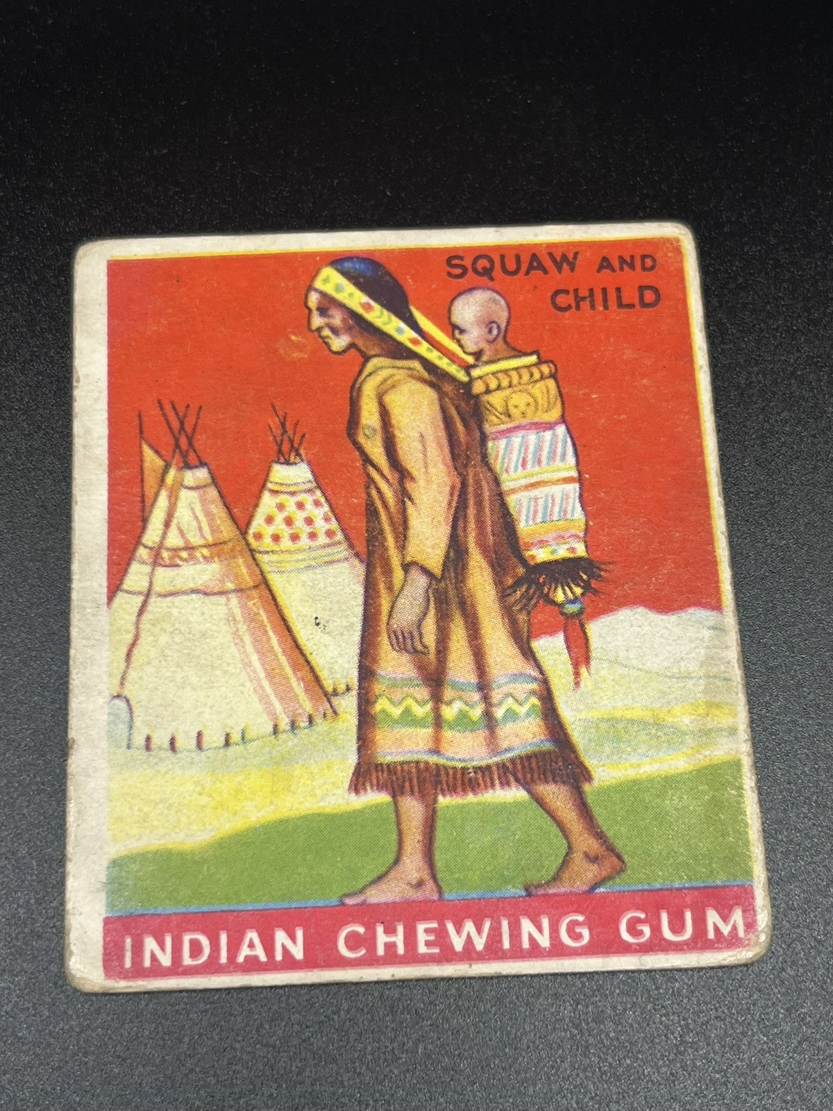 1933 Goudey Indian Gum R73 #21 Squaw and Child (Papoose) 48 Back Vintage Card