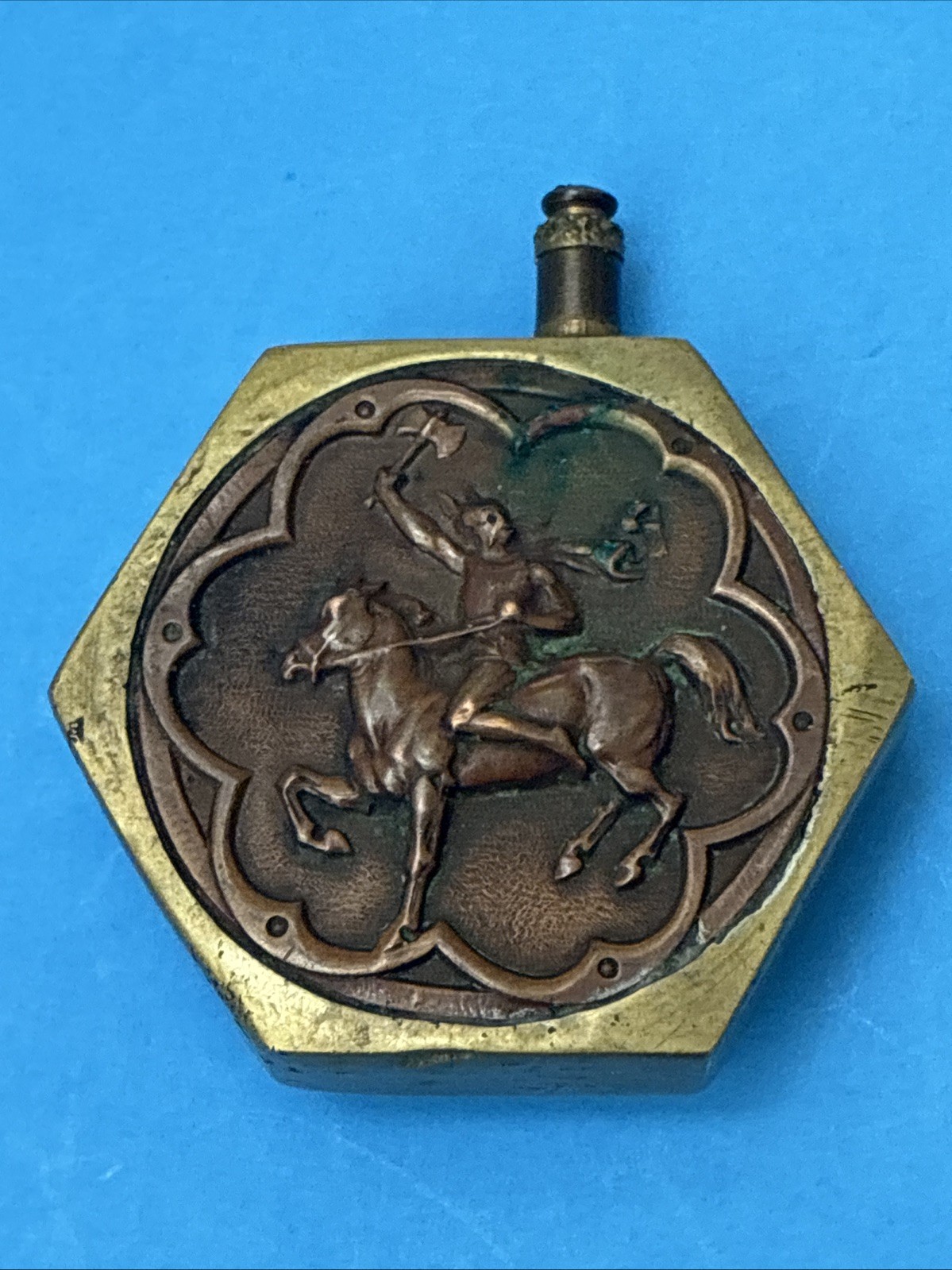 Antique WWI French Trench Art Brass Lighter Military