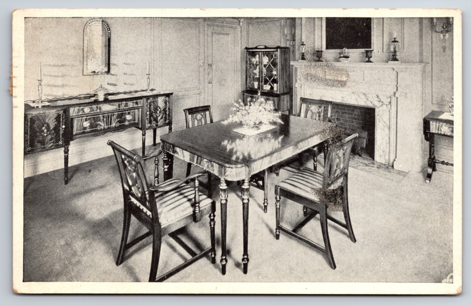 New England Furniture Carpet Store Minneapolis MN Dining Room Interior Postcard