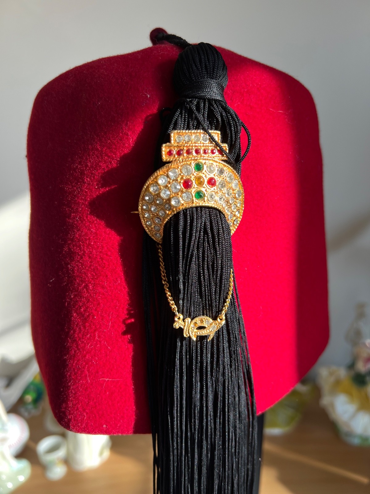 Vintage Masonic Shriner Fez Hat MOCHA The Muir Cap & Regalia Red Tassel Vintage Masonic Shriner Fez Hat MOCHA The Muir Cap & Regalia Red Tassel