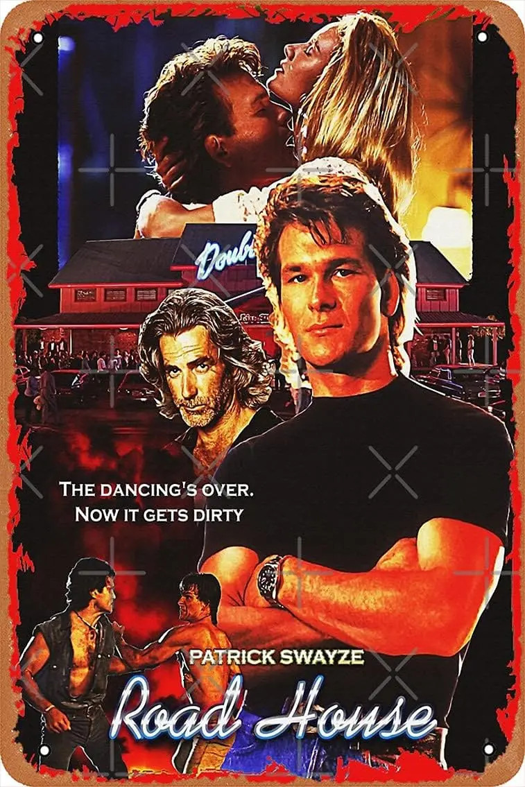 Patrick Swayze Road House Poster Tin Metal Signs Home Décor 8x12 Patrick Swayze Road House Poster Tin Metal Signs Home Décor 8x12