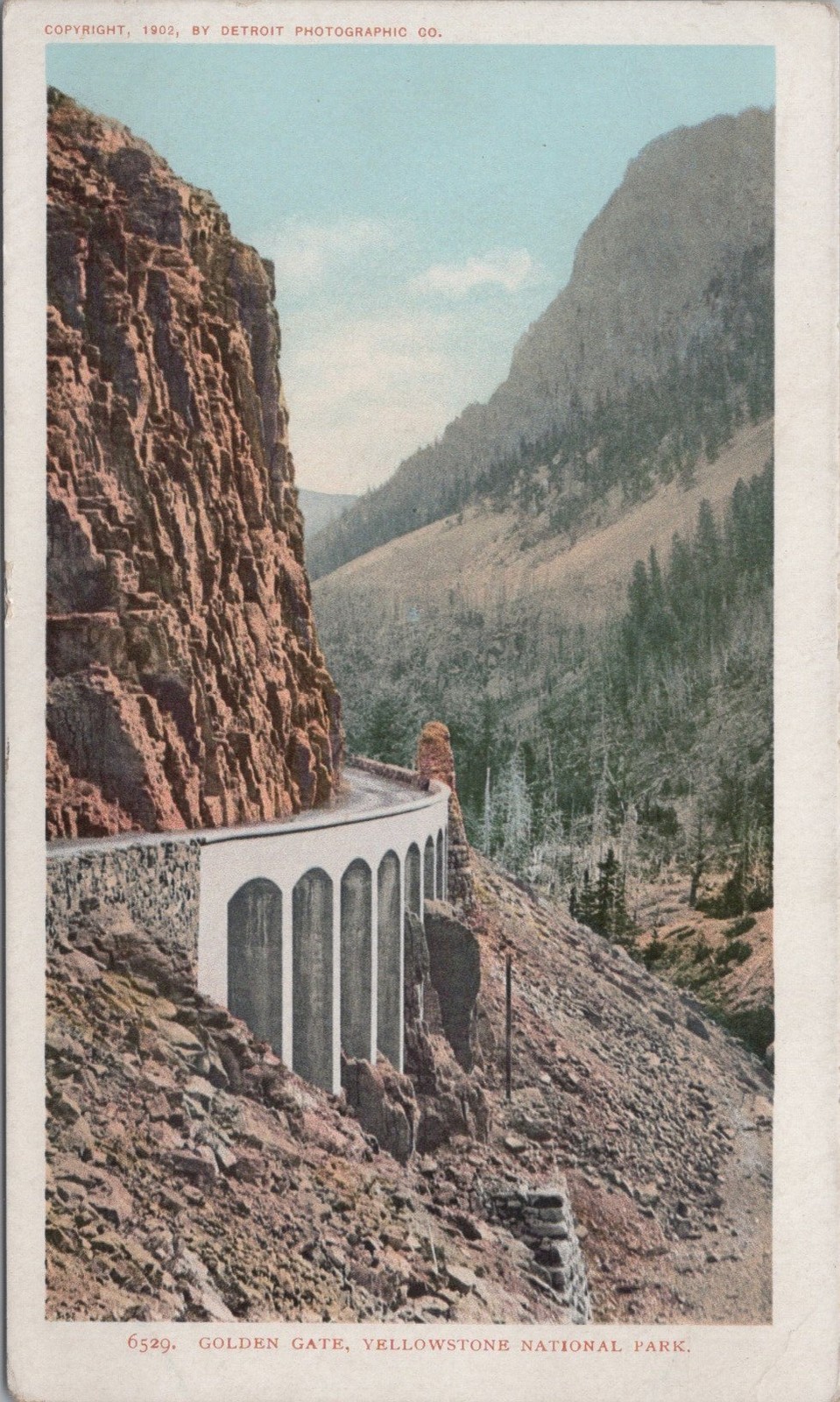 Antique Golden Gate WY Yellowstone National Park Postcard