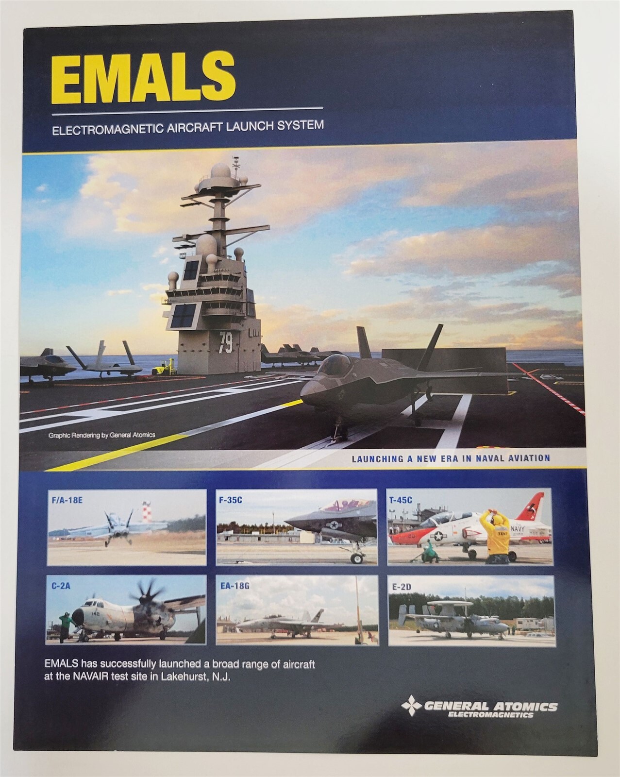 General Atomics EMALS Electromagnetic Aircraft Launch System Data Sheet 2016 General Atomics EMALS Electromagnetic Aircraft Launch System Data Sheet 2016